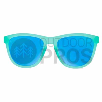 Knockaround Premiums Frosted Rubber Mint on Aqua Polarized Sunglasses
