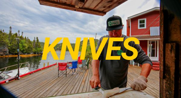 knives yellow text