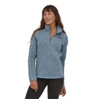 W's Better Sweater 1/4 Zip Steam Blue Front