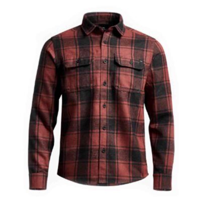 Sitka Earnest Flannel Shirt Barn Red Front